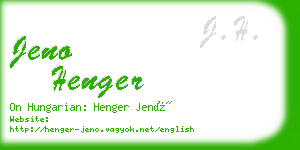 jeno henger business card